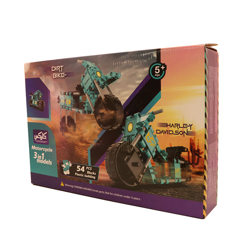 اسباب بازی ساختنی کلیکس مدل موتورسیکلت  اسباب بازی ساختنی کلیکس مدل موتورسیکلت